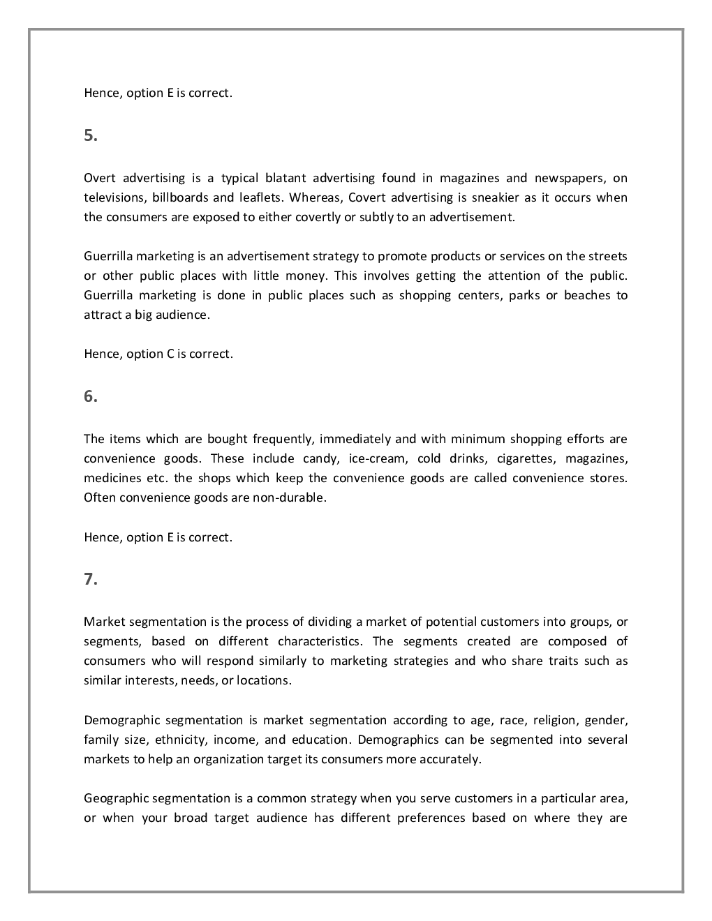 IBPS SO Mains Marketing Officer Previous Year Question Paper-2020 With Answer - Page 5