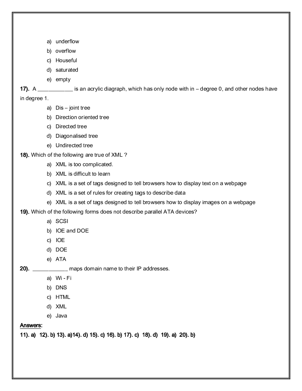 IBPS SO Mains IT Officer Previous Year Question Paper-2018 With Answer - Page 5