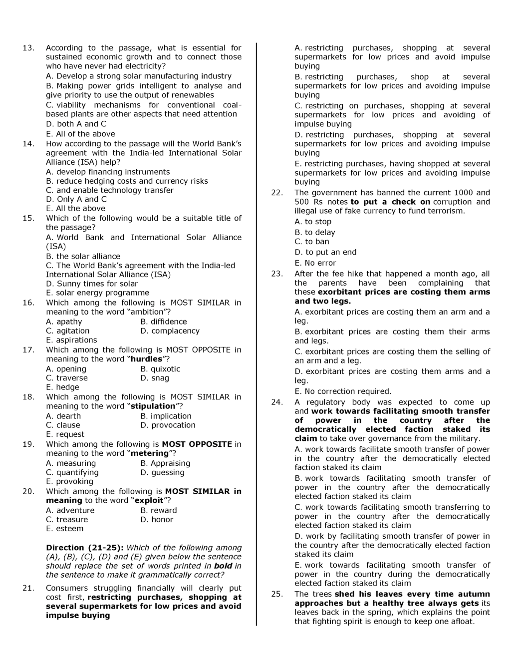 IBPS SO Mains IT Officer Previous Year Question Paper-2019 With Answer - Page 4