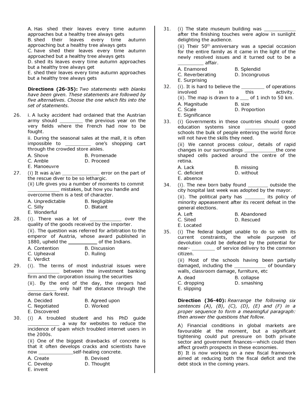 IBPS SO Mains IT Officer Previous Year Question Paper-2019 With Answer - Page 5