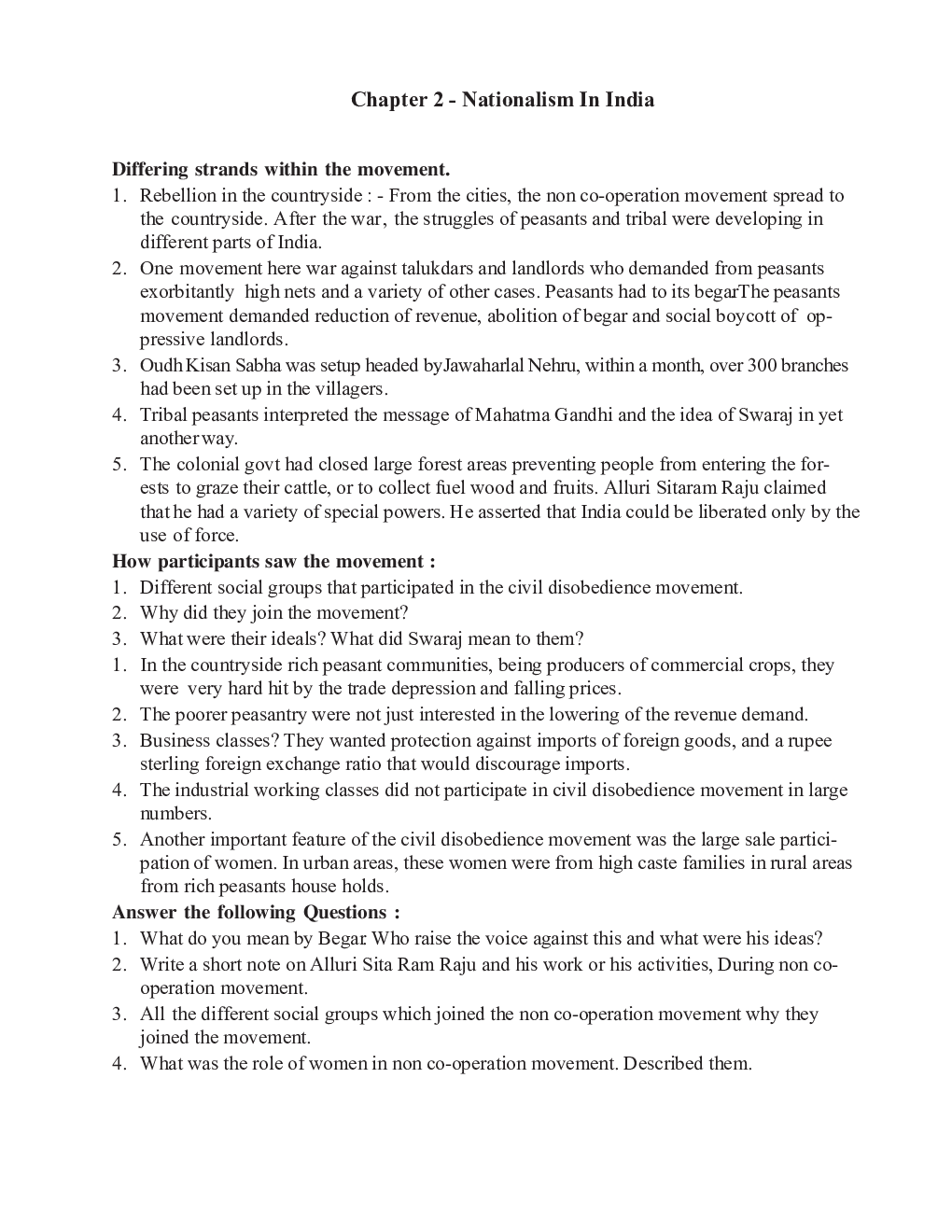 CBSE Class 10 Social Science History Notes For Term-2 2022 Exam - Page 3