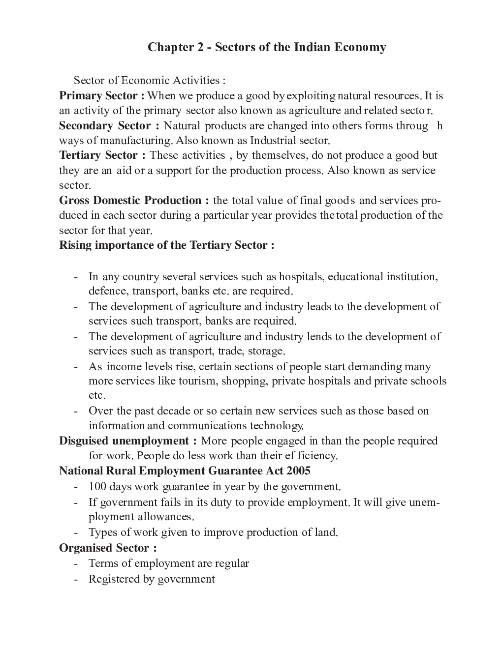 CBSE Class 10 Social Science Economics Notes For Term-2 2022 Exam - Page 3