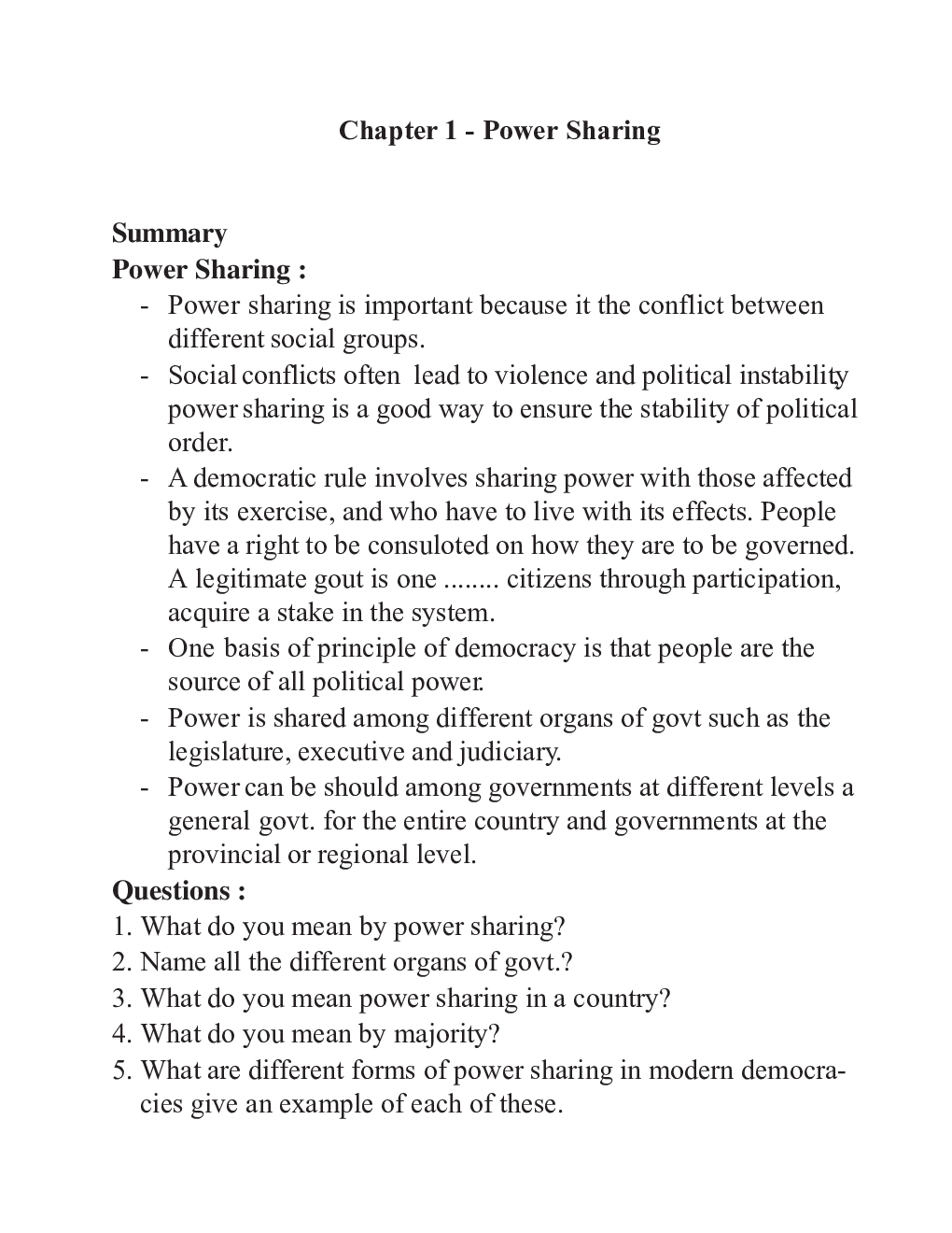 CBSE Class 10 Social Science Civics Notes For Term-2 2022 Exam - Page 2