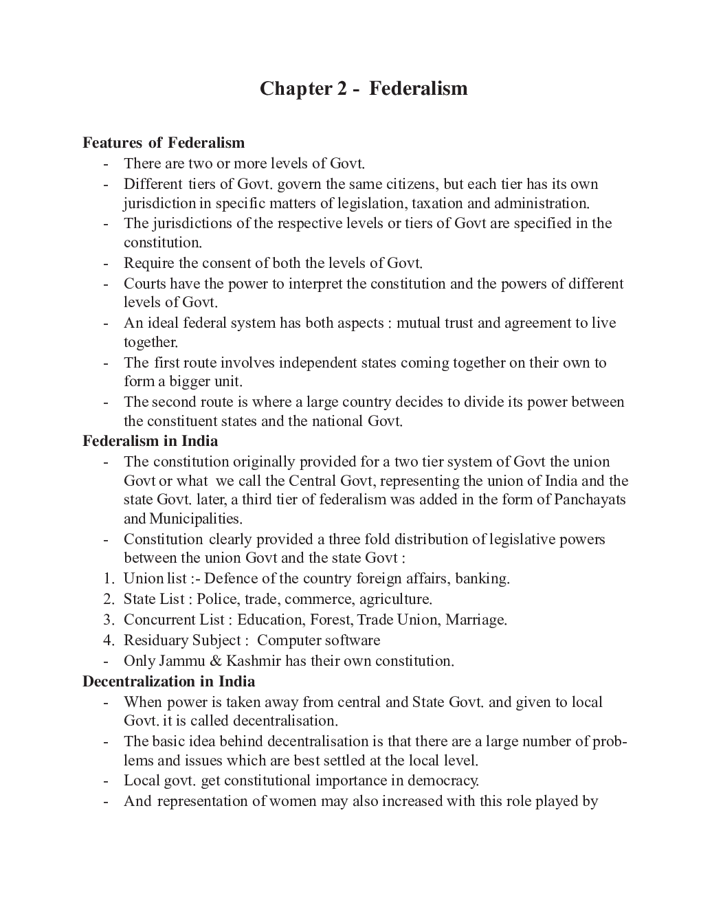 CBSE Class 10 Social Science Civics Notes For Term-2 2022 Exam - Page 3