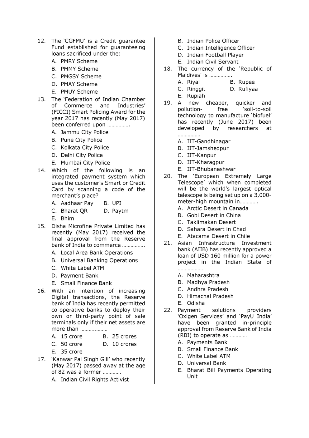 RBI Grade B Question Paper With Solution 2017 - Page 3