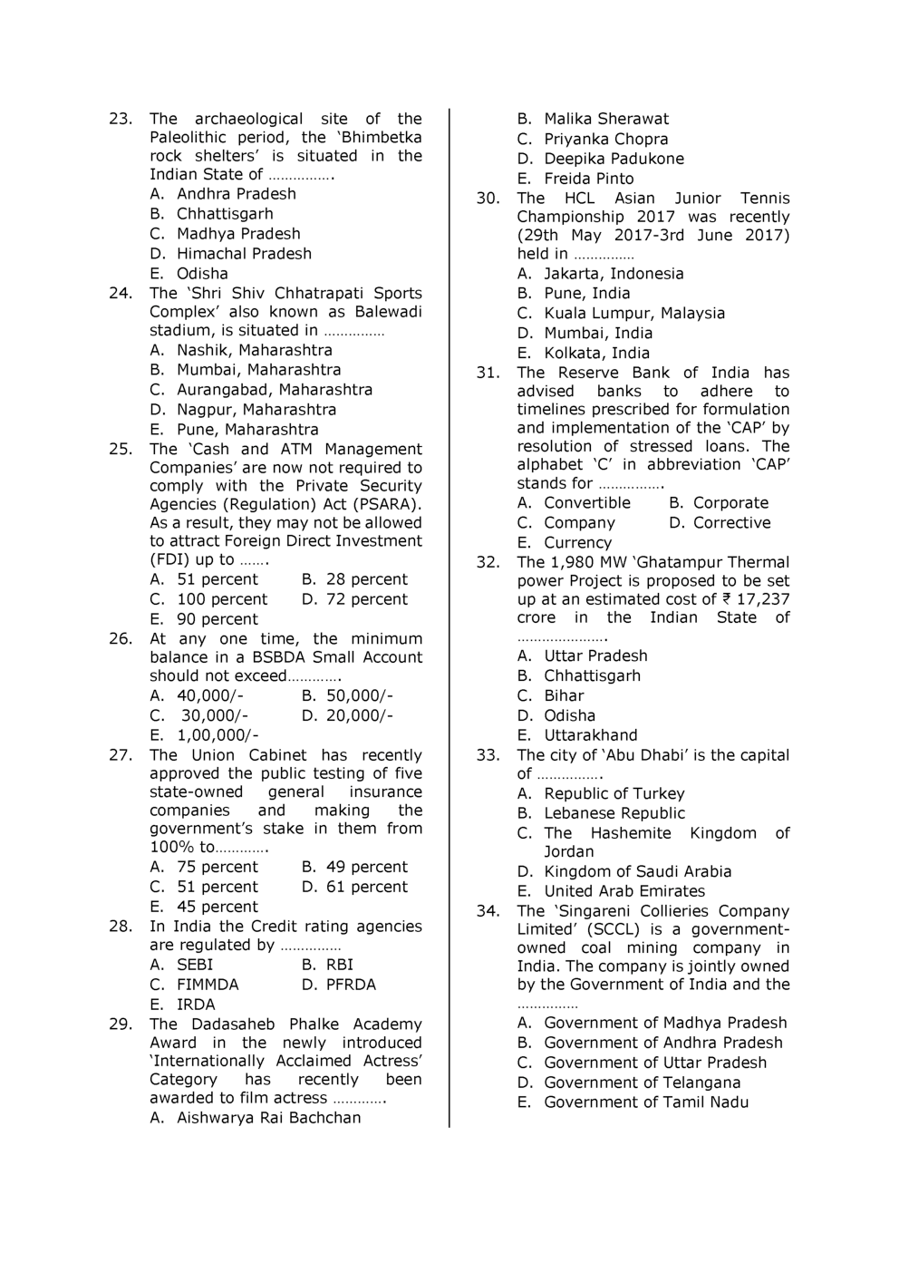 RBI Grade B Question Paper With Solution 2017 - Page 4