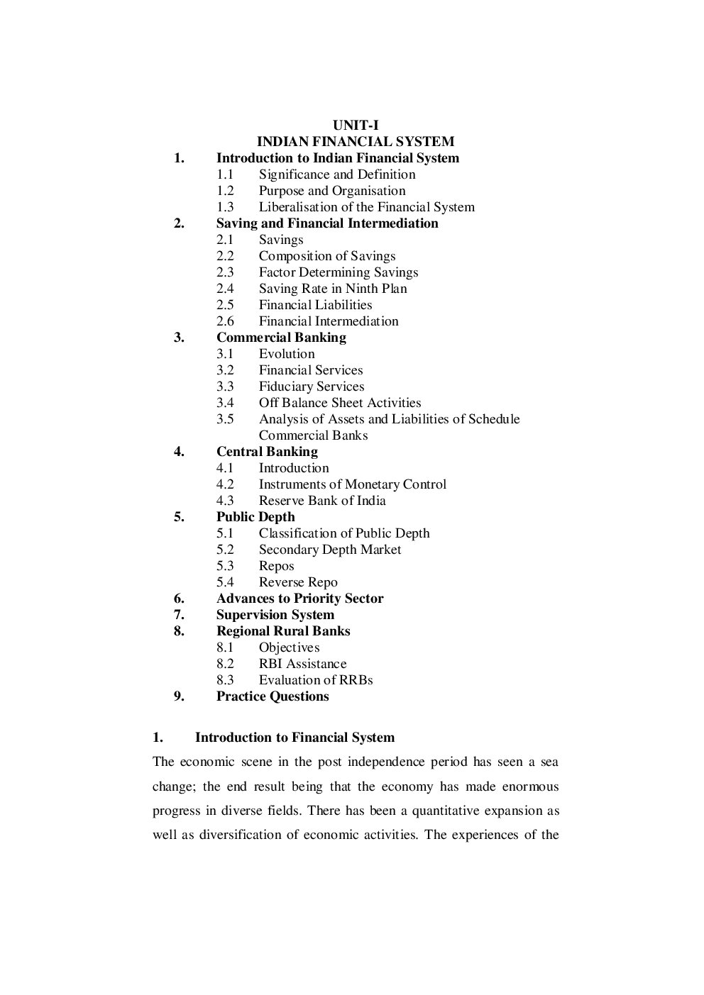 RBI Grade B Study Materials Indian Financial System - Page 2