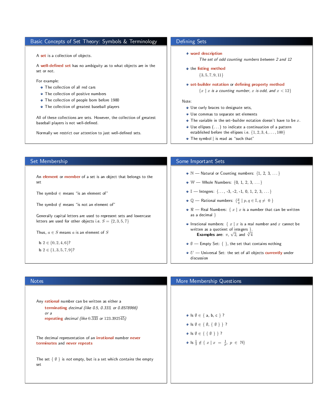 RBI Grade B Study Materials Set Theory - Page 2