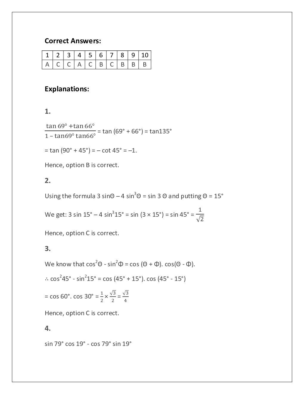 RBI Grade B Study Materials Trignometry - Page 4
