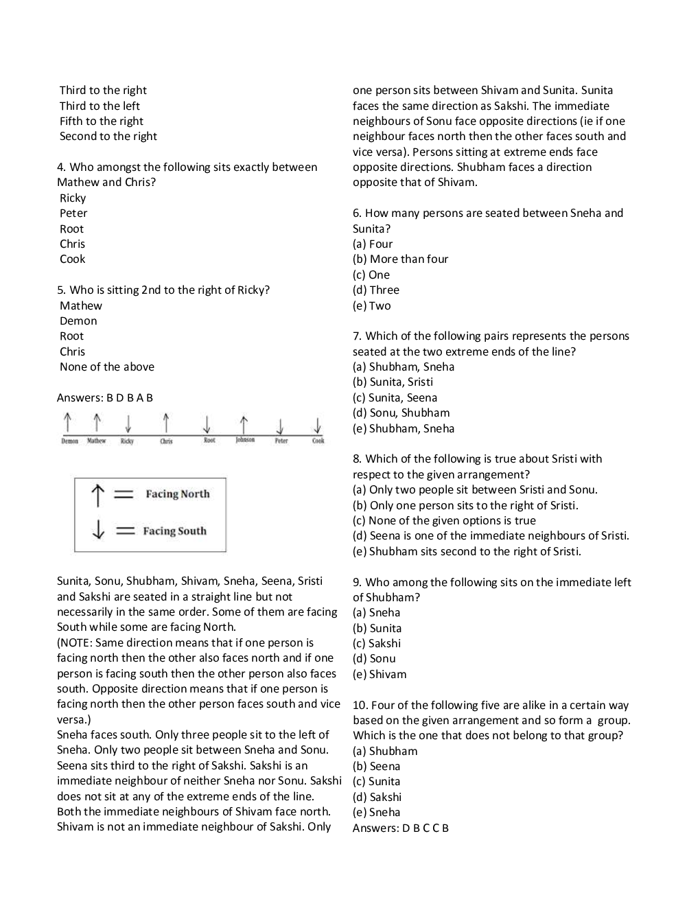 RBI Grade B Study Materials Linear Arrangement - Page 3