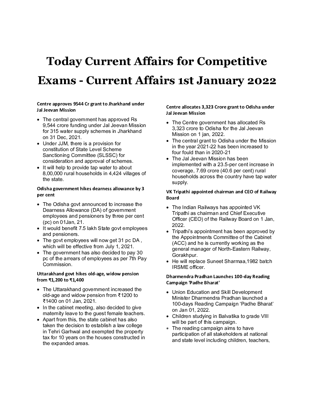 Monthly Current Affairs Capsule January 2022 - Page 2