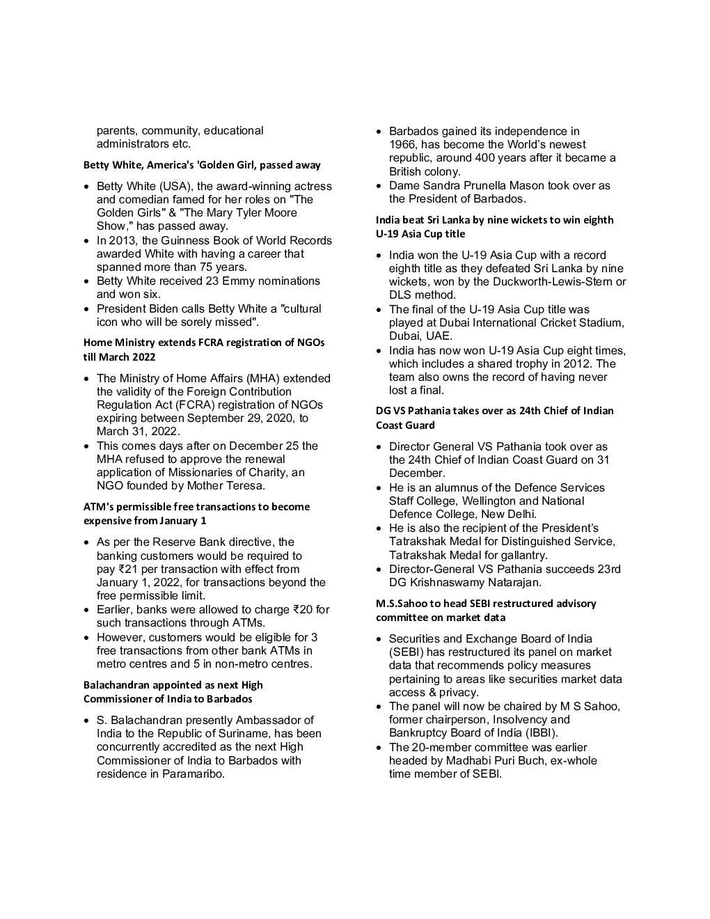 Monthly Current Affairs Capsule January 2022 - Page 3