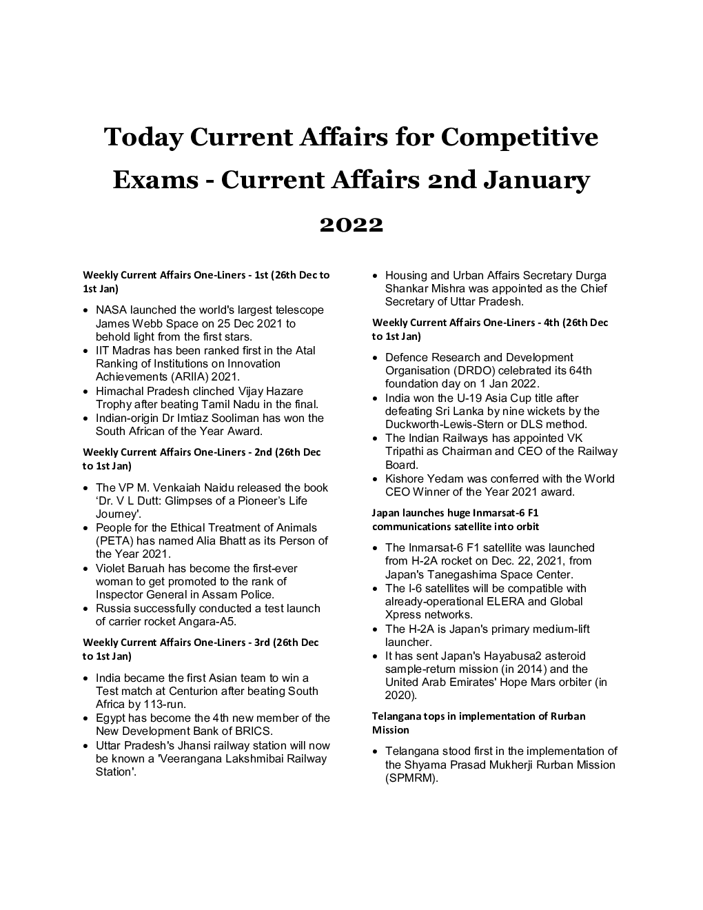 Monthly Current Affairs Capsule January 2022 - Page 5