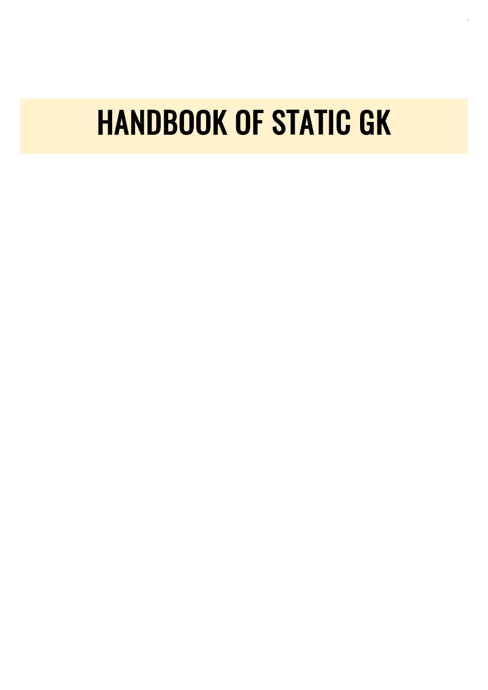 Handbook of Static General Knowledge Book - Page 2