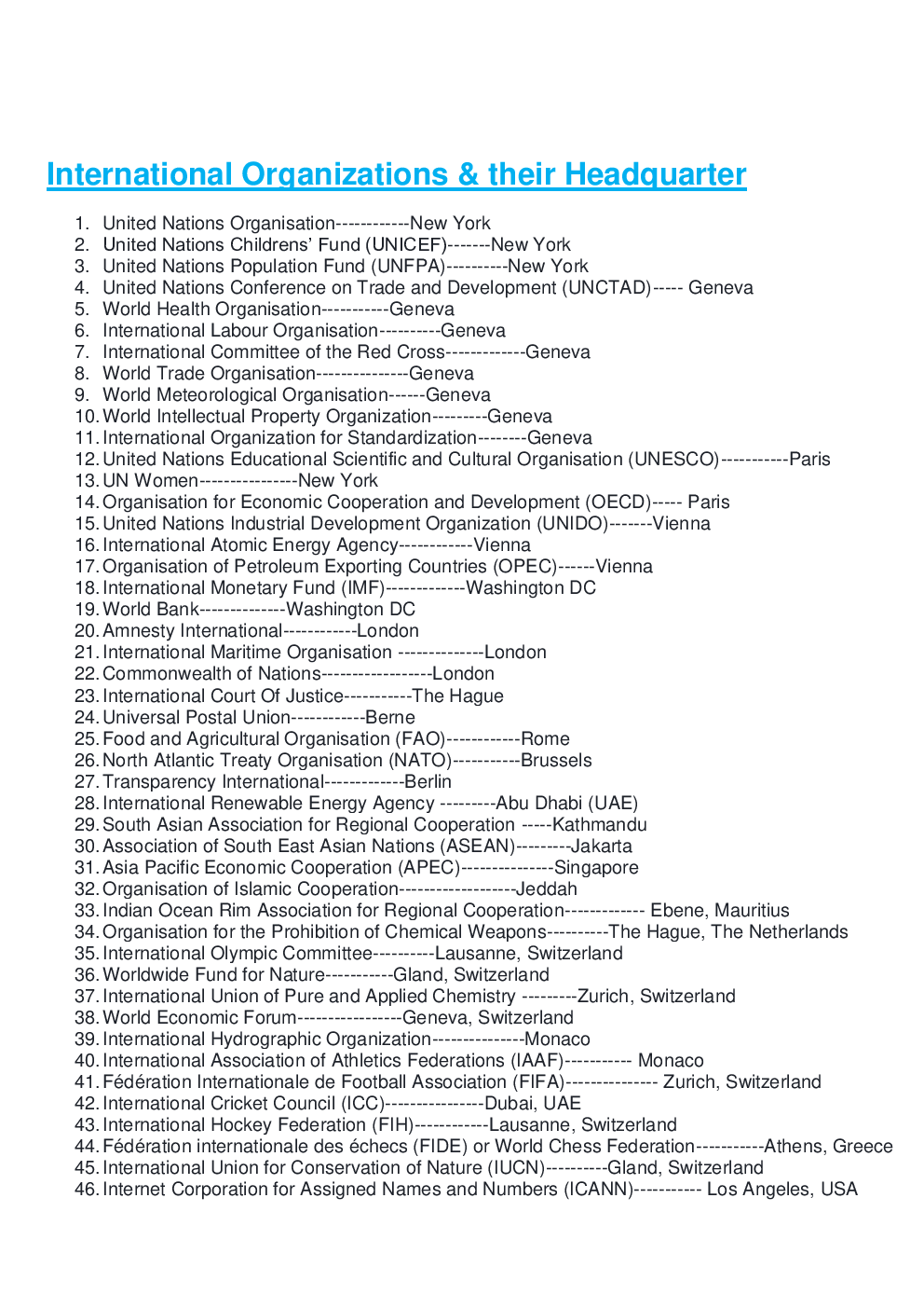 Static General Knowledge Capsule - Page 2
