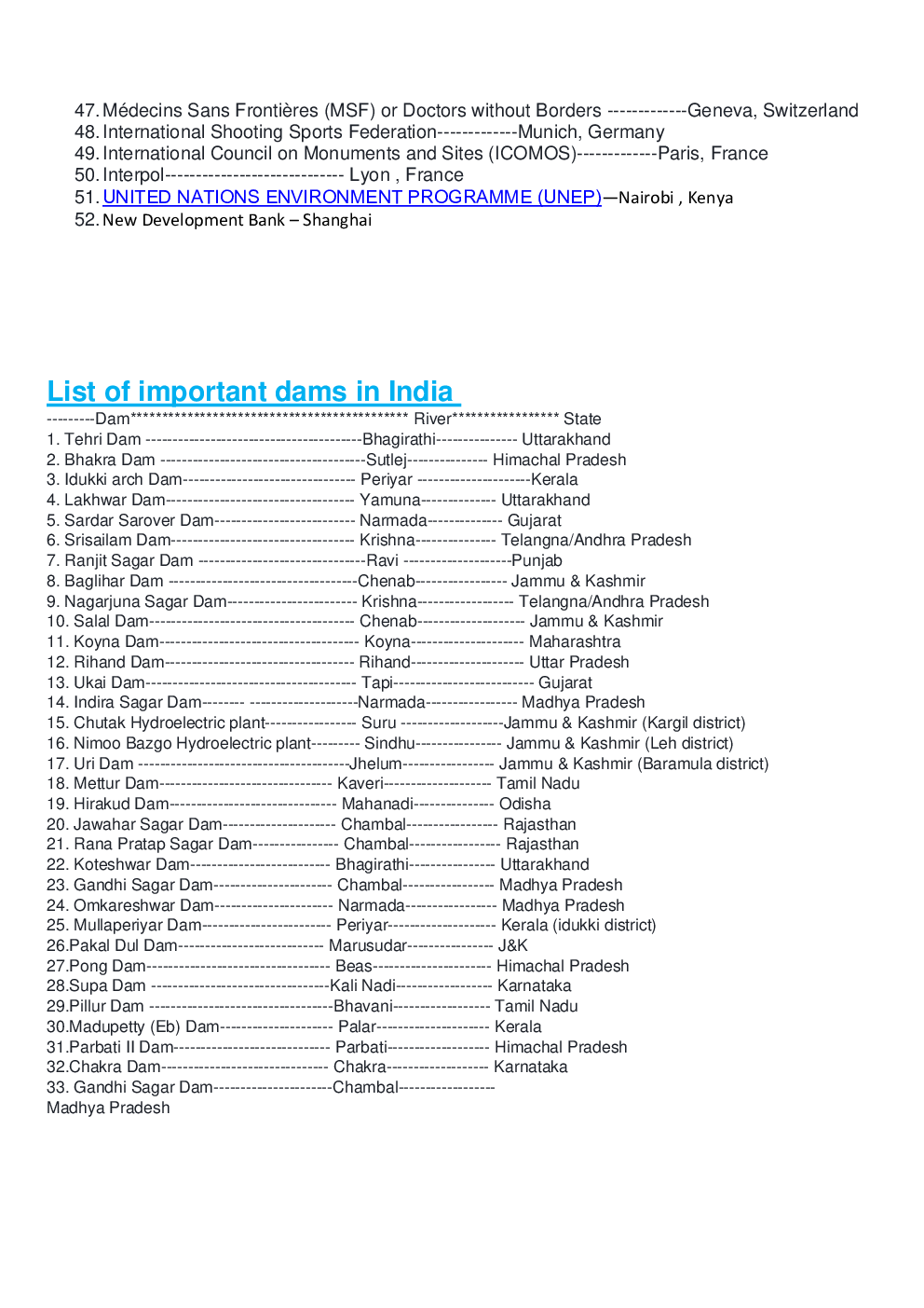 Static General Knowledge Capsule - Page 3