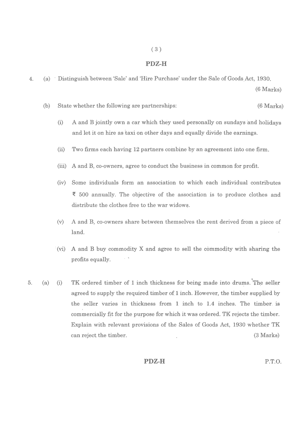 CA Foudation Business Law Question paper-2020 - Page 4