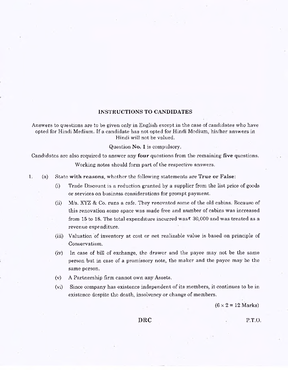 CA Foudation Principles and Practice of AccountingQuestion paper-2021 - Page 2