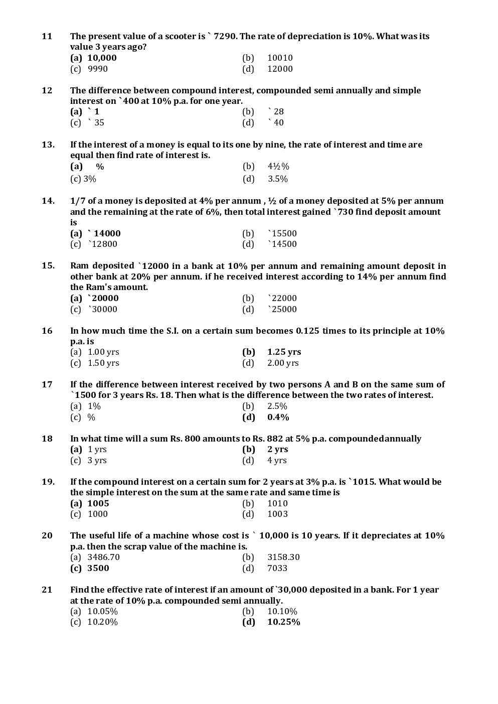 CA Foudation Business Mathematics Logical Reasoning and StatisticsQuestion paper-2019 - Page 3