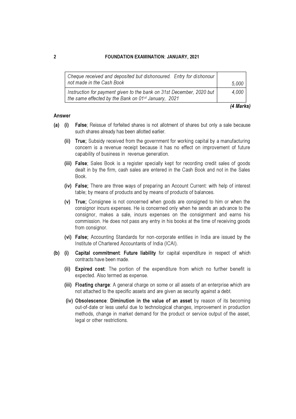 CA Foudation Business Mathematics Logical Reasoning and StatisticsQuestion paper-2021 - Page 3