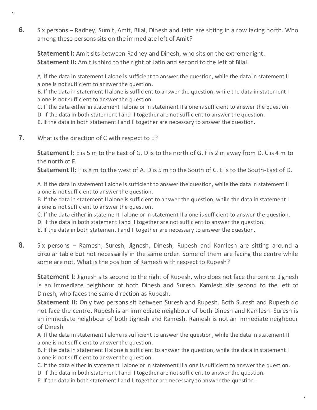 General Competitive Exam MCQs For Data Sufficiency - Page 4