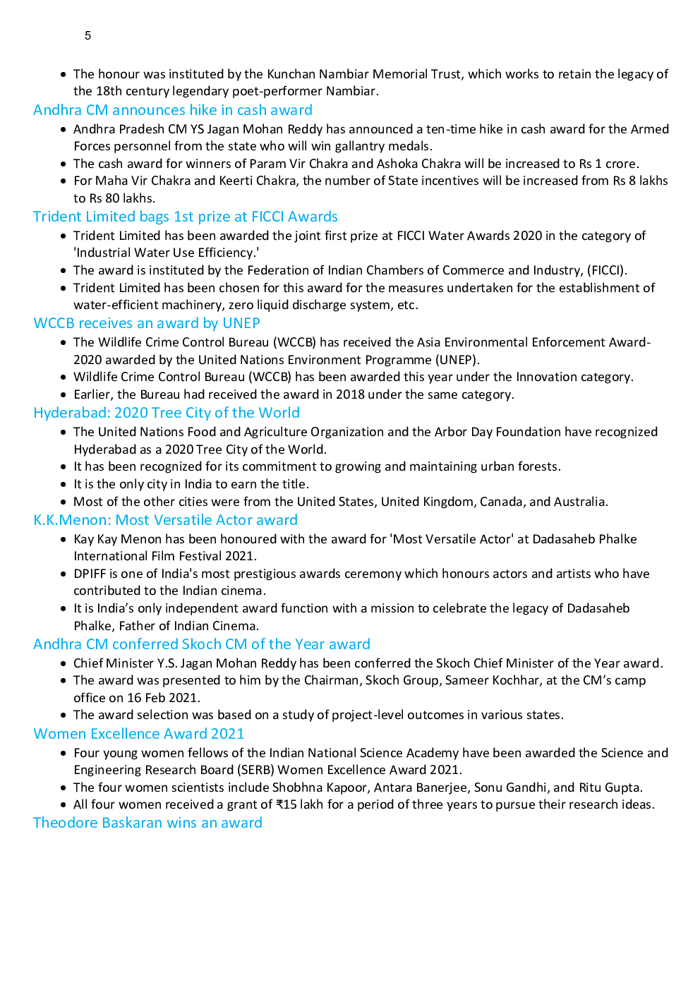 Monthly Current Affairs Capsule February 2021 - Page 5