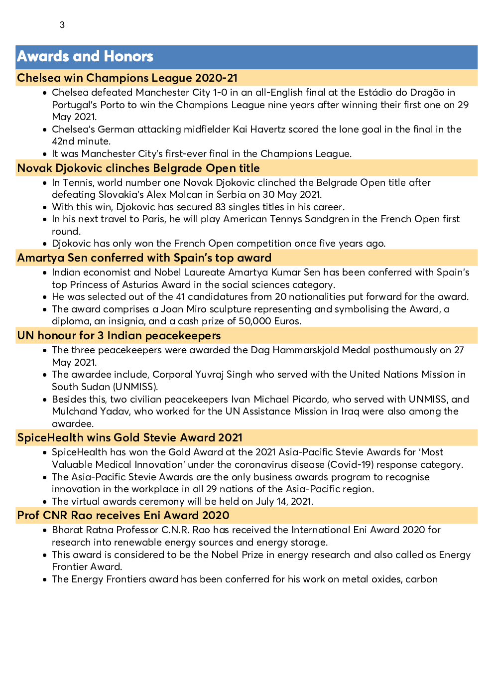 Monthly Current Affairs Capsule May 2021 - Page 3