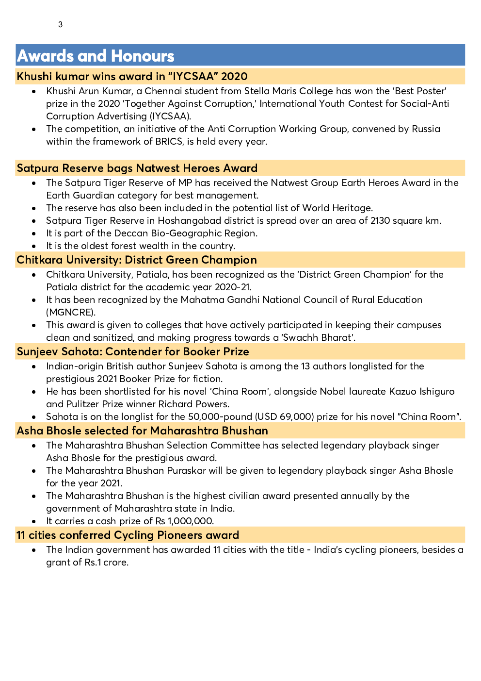 Monthly Current Affairs Capsule July 2021 - Page 3