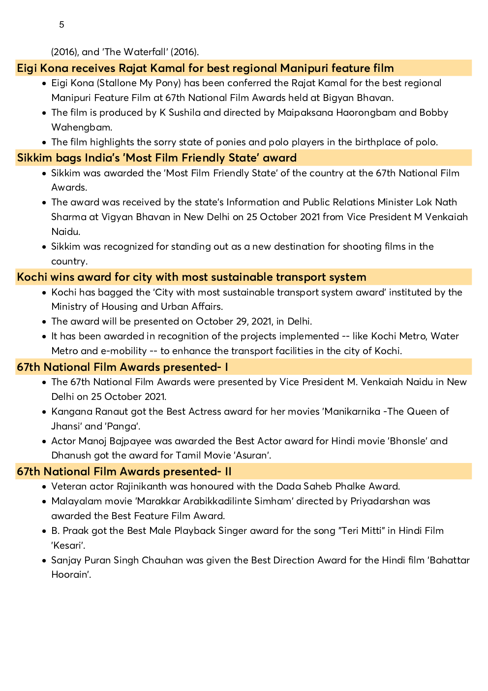 Monthly Current Affairs Capsule October 2021 - Page 5