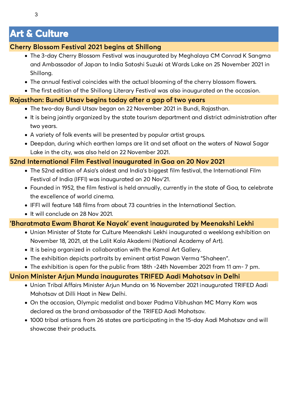 Monthly Current Affairs Capsule November 2021 - Page 3