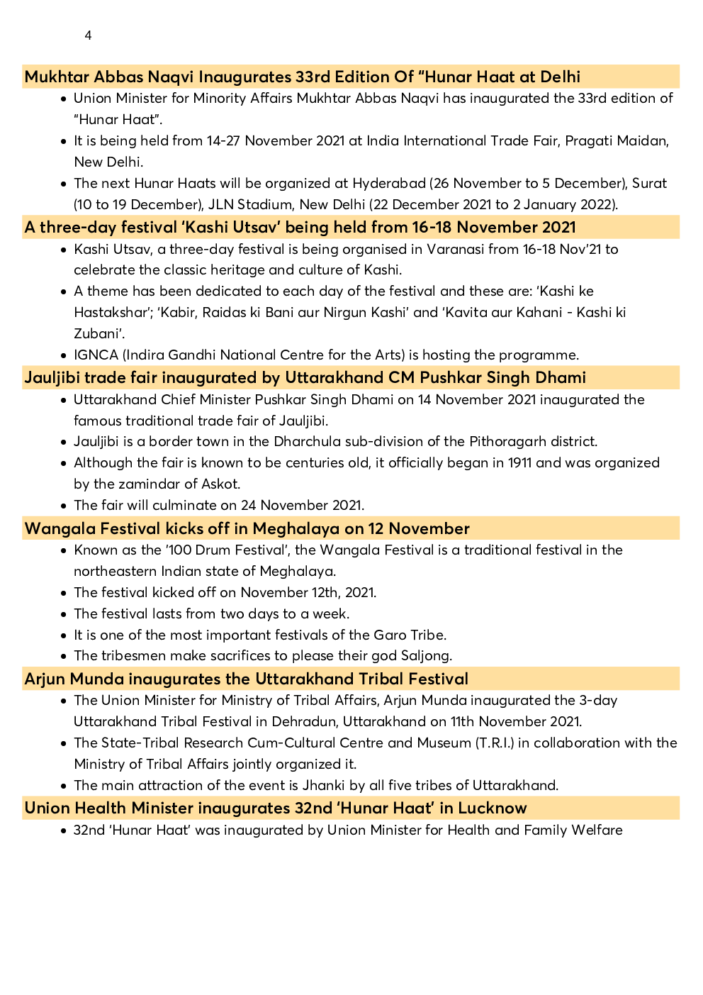 Monthly Current Affairs Capsule November 2021 - Page 4