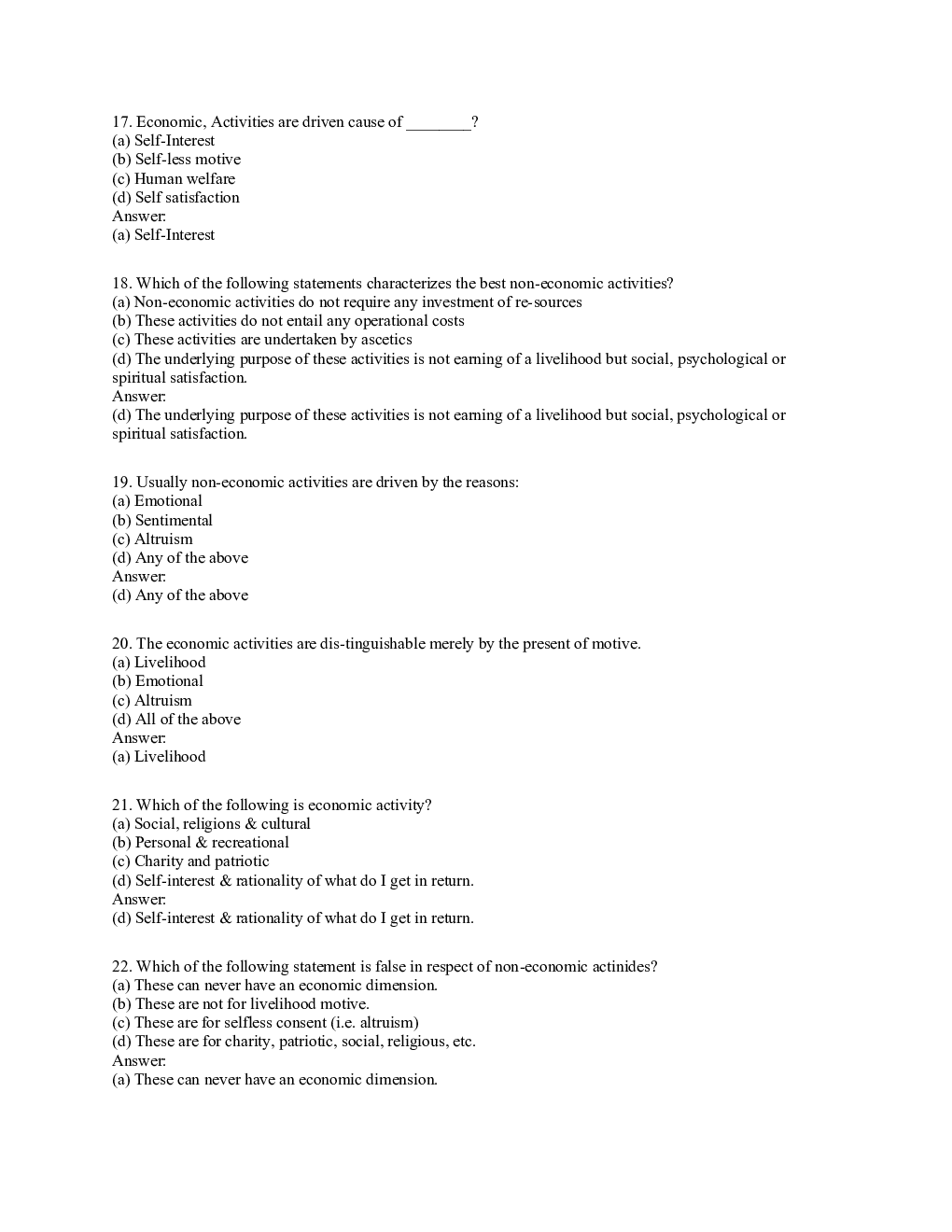 CA Foundation MCQs Paper-4 Business Economics And Business And Commercial Knowledge - Page 5