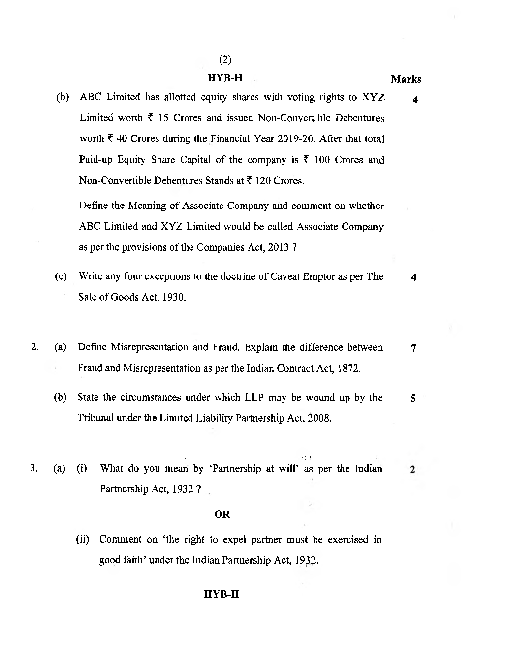 CA Foundation Previous Year Question Paper-2020 - Page 3