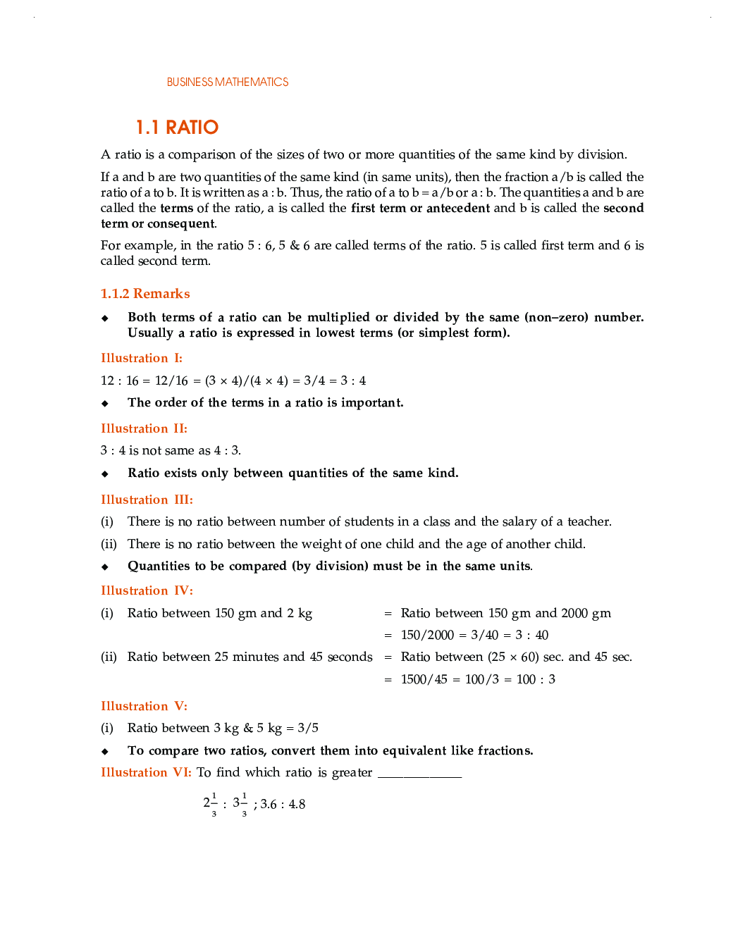 CA Foundation Study Material Paper-3 Business Mathematics, Logical Reasoning And Statistics - Page 5