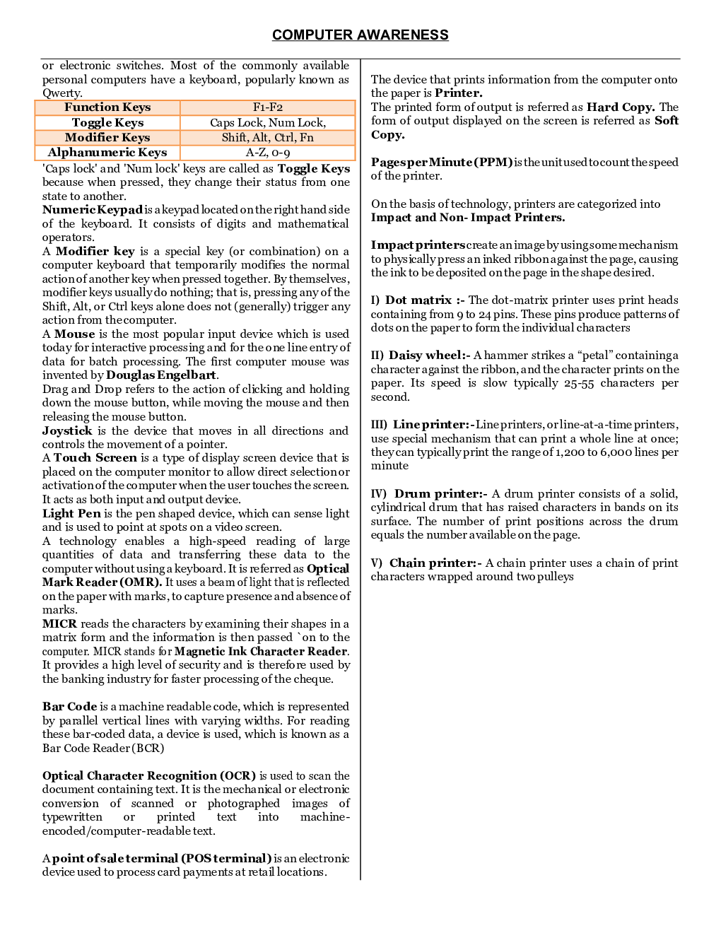 Computer Awareness Notes - Competitive Exam Preparation - Page 5