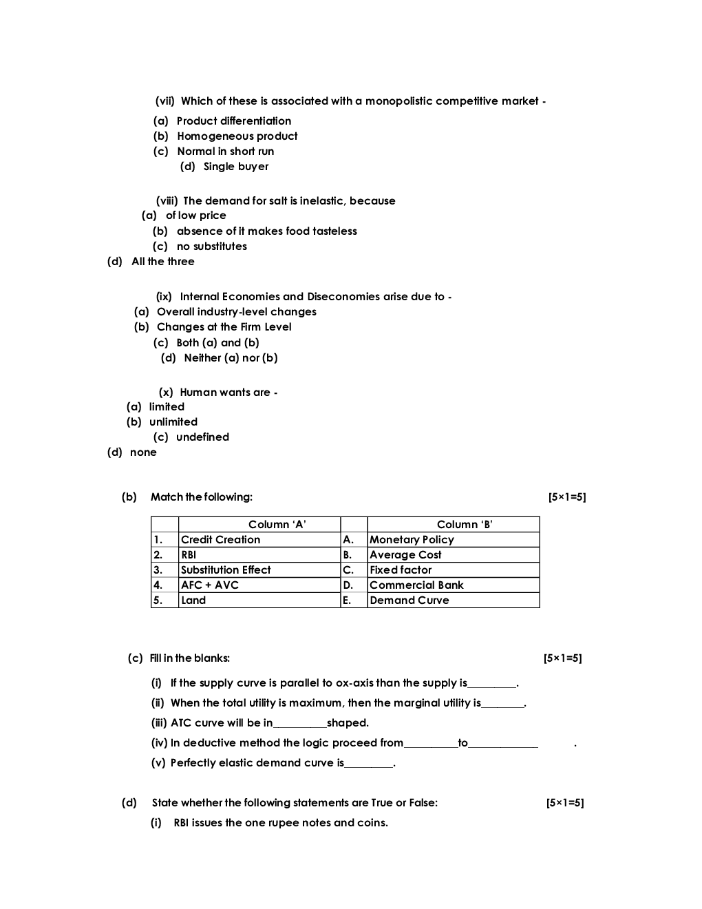 CS Foundation Sample Paper-1 Fundamental Of Economics And Management - Page 3