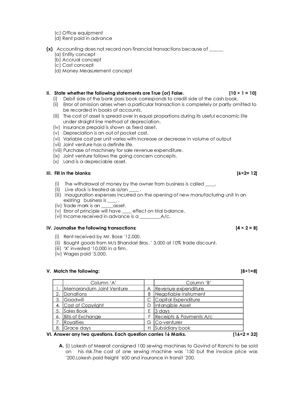 CS Foundation Sample Paper-2 Fundamental Of Accounting - Page 3