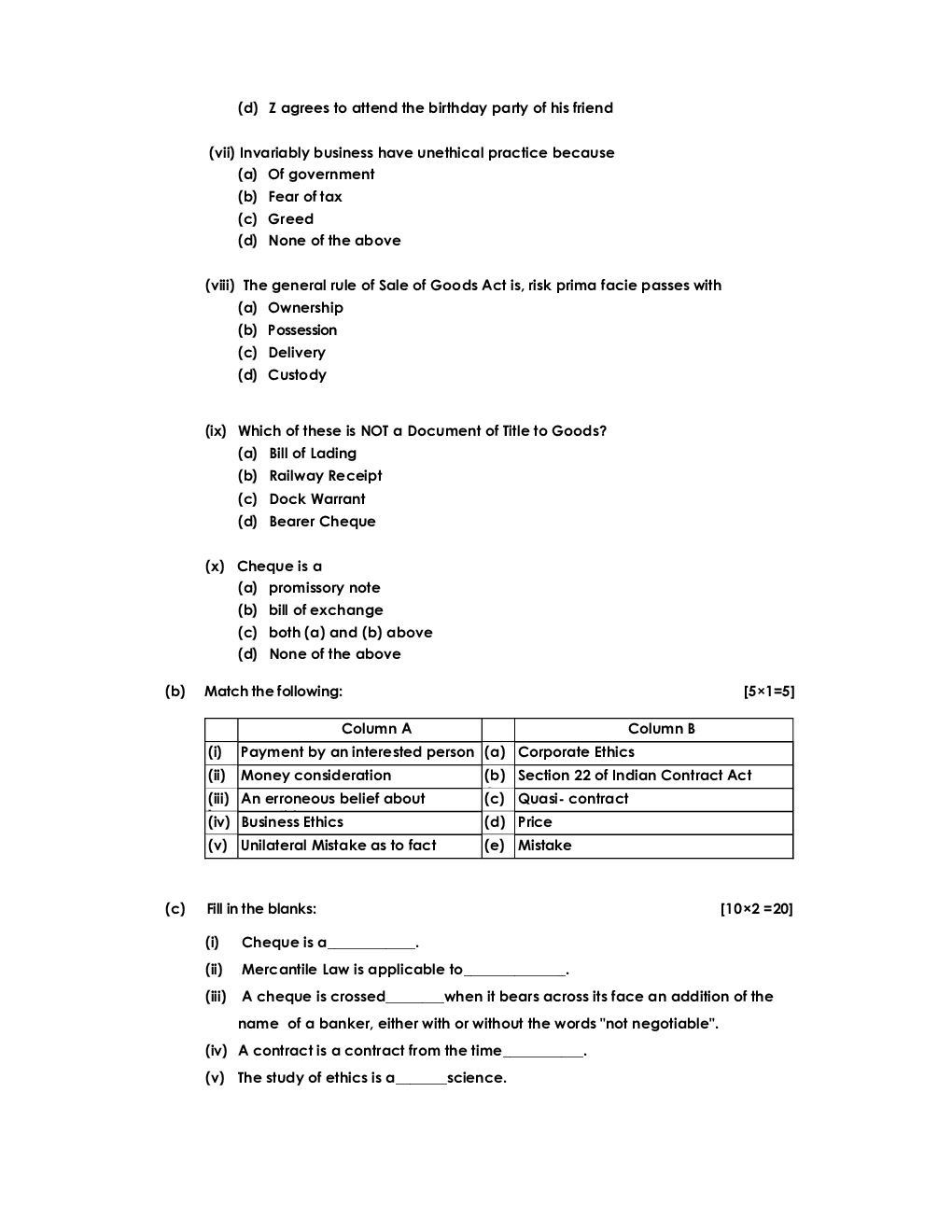 CS Foundation Sample Paper-3 Fundamental Of Law And Ethics - Page 3