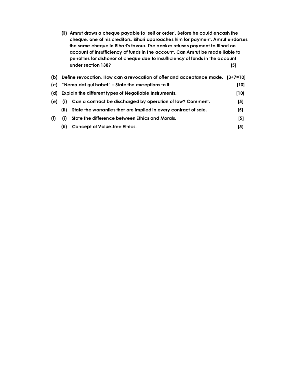 CS Foundation Sample Paper-3 Fundamental Of Law And Ethics - Page 5