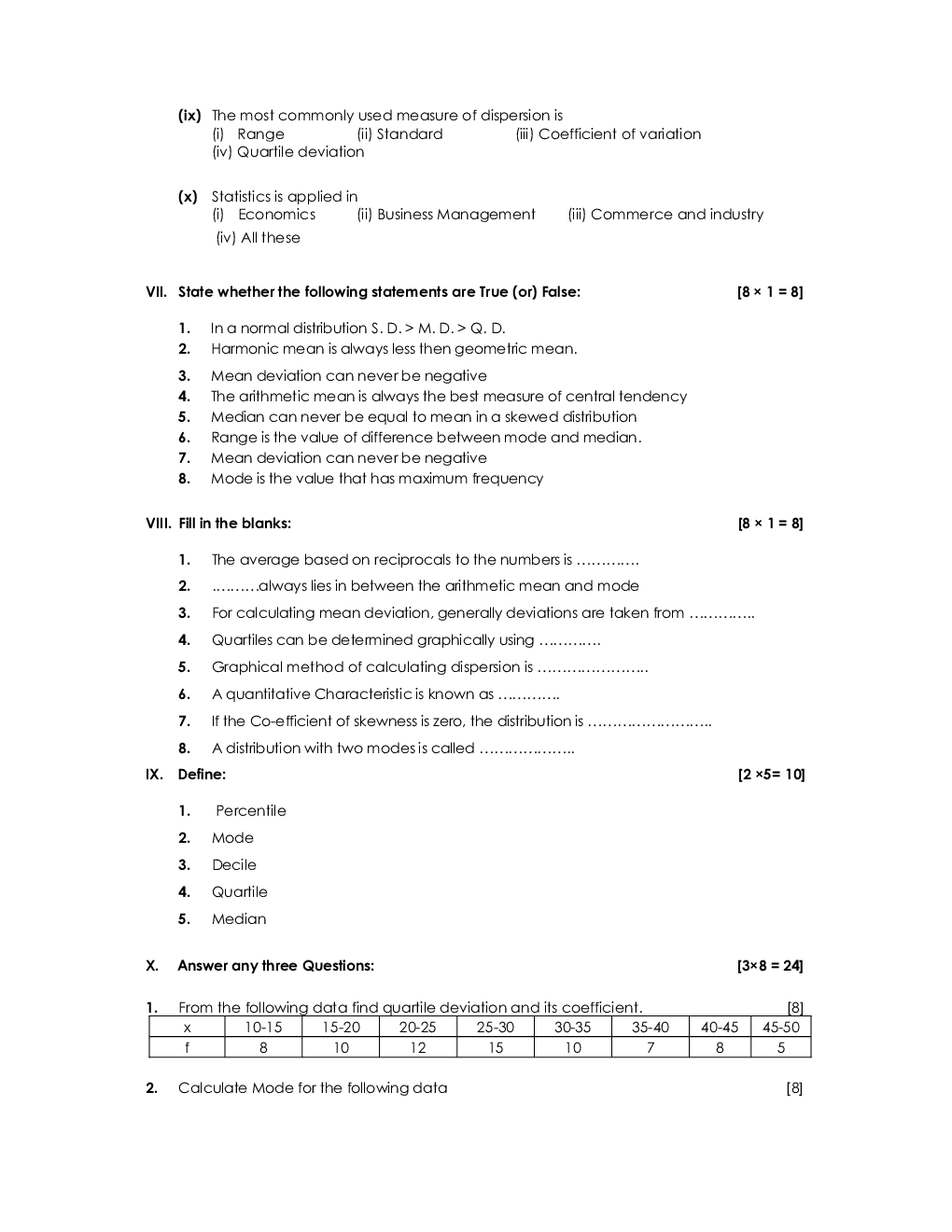 CS Foundation Sample Paper-4 Fundamentals Of Business Mathematics And Statistics - Page 4