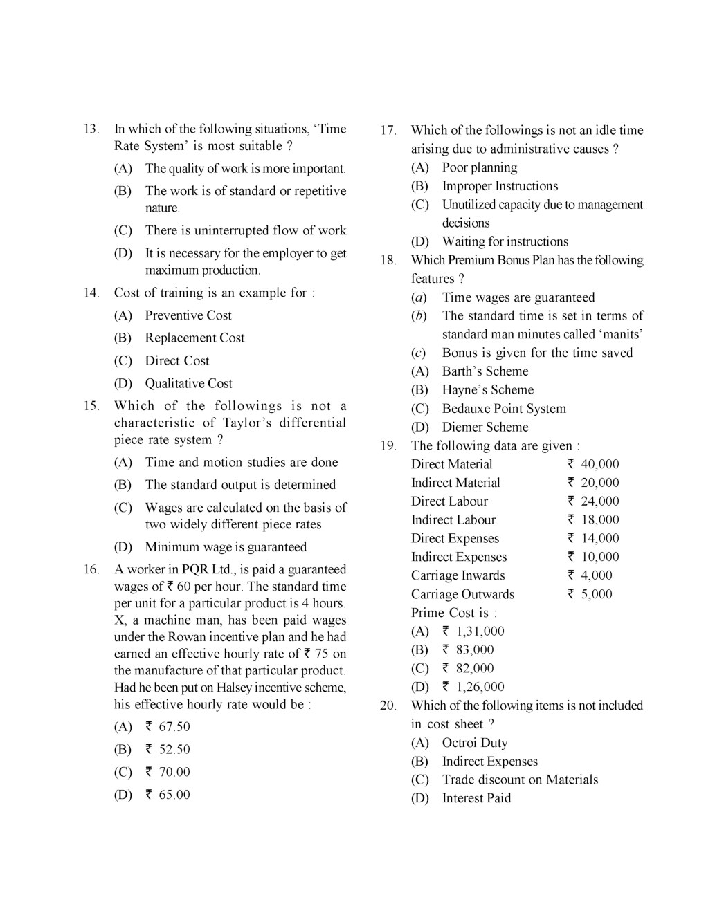 CS Foundation Previous Year Question Paper-2020 - Page 5
