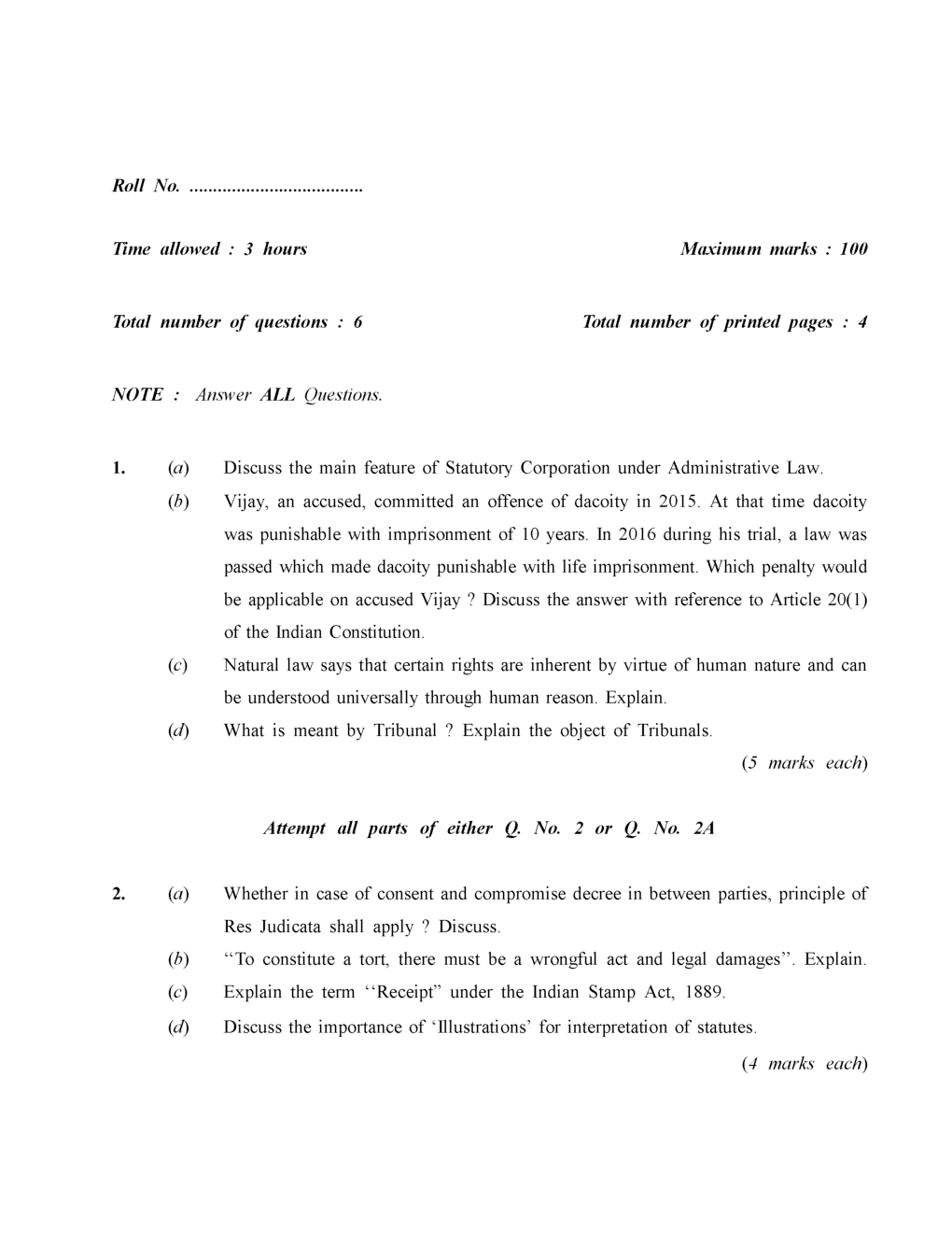 CS Foundation Previous Year Question Paper-2021 - Page 2