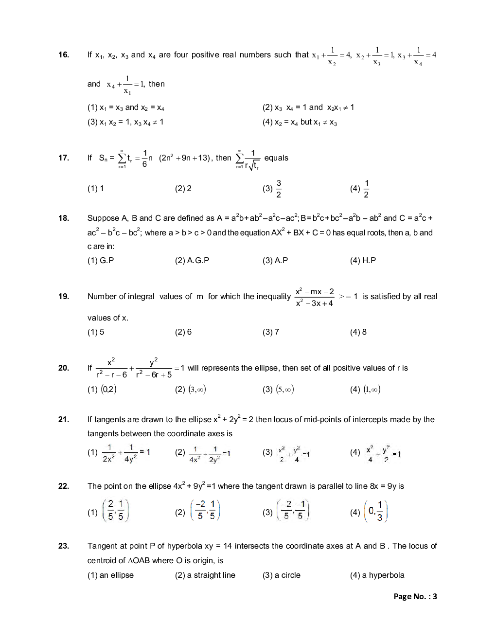 JEE Main Sample Paper Set 6 - Page 4