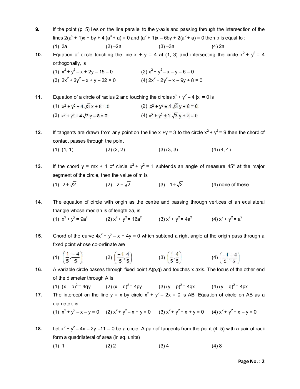 JEE Main Sample Paper Set 7 - Page 3