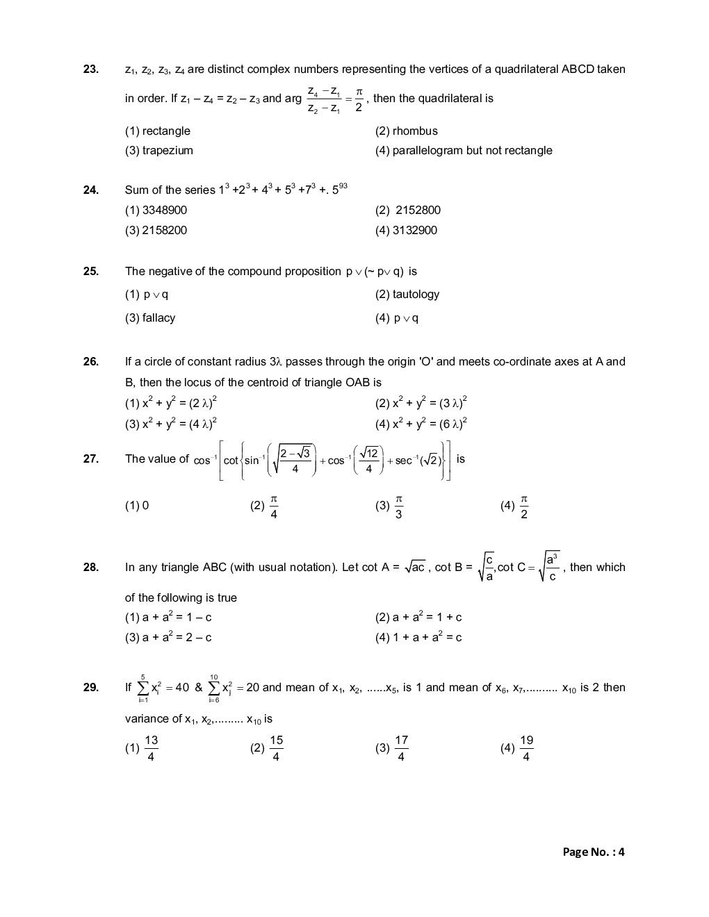 JEE Main Sample Paper Set 14 - Page 5