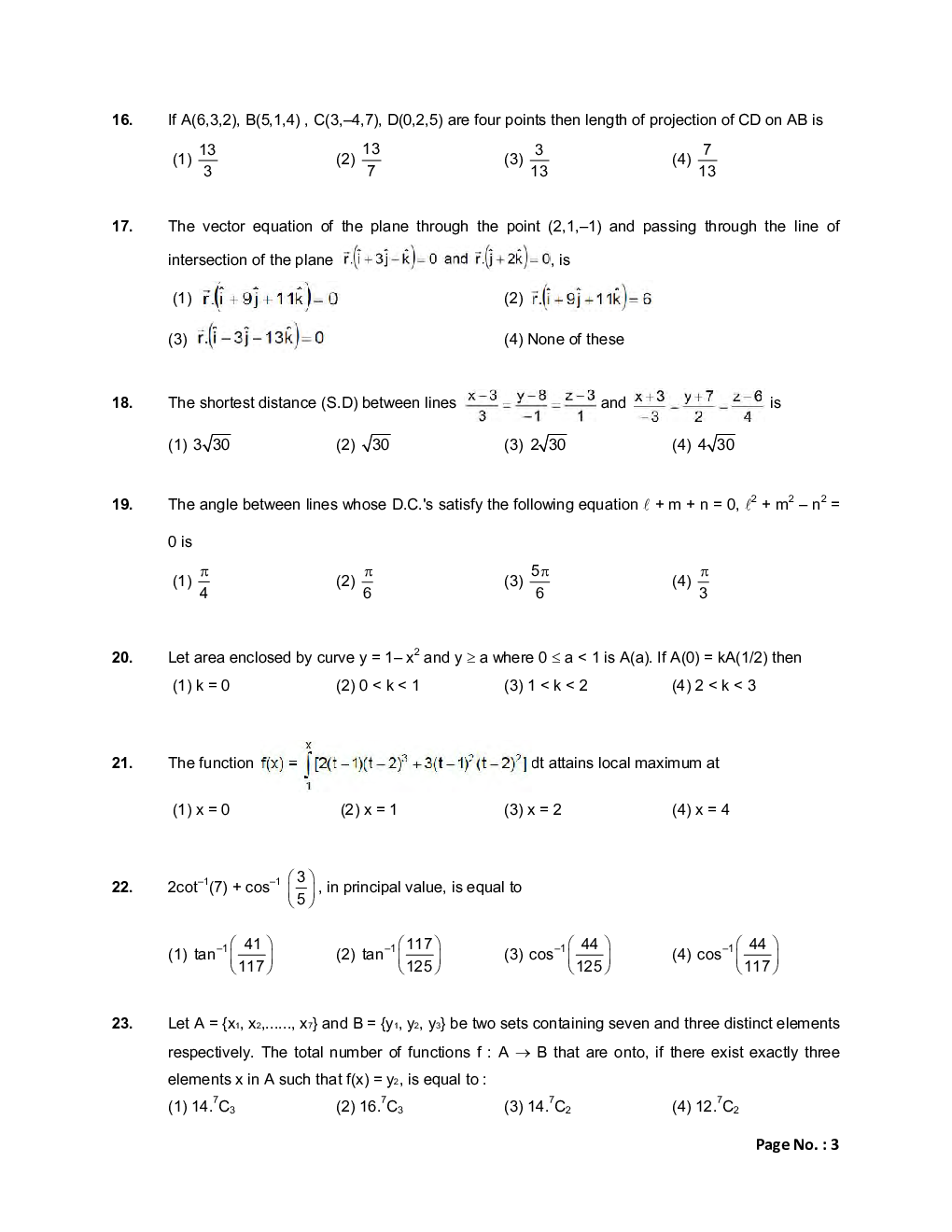 JEE Main Sample Paper Set 16 - Page 4