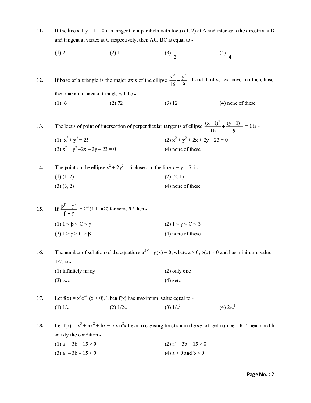 JEE Main Sample Paper Set 24 - Page 3