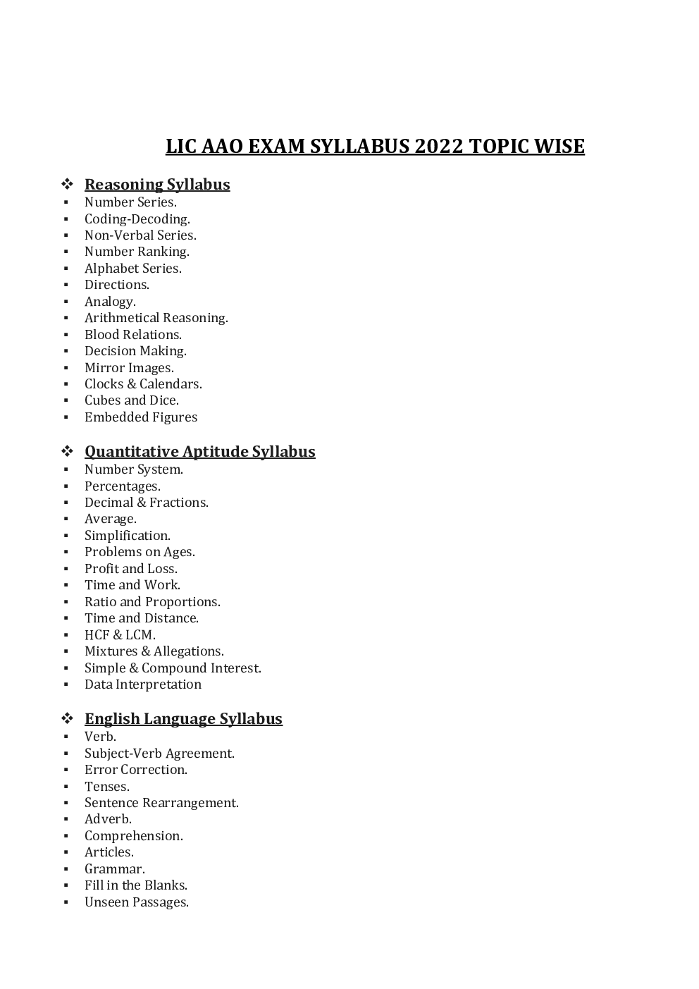 LIC AAO Syllabus 2022 - Page 4