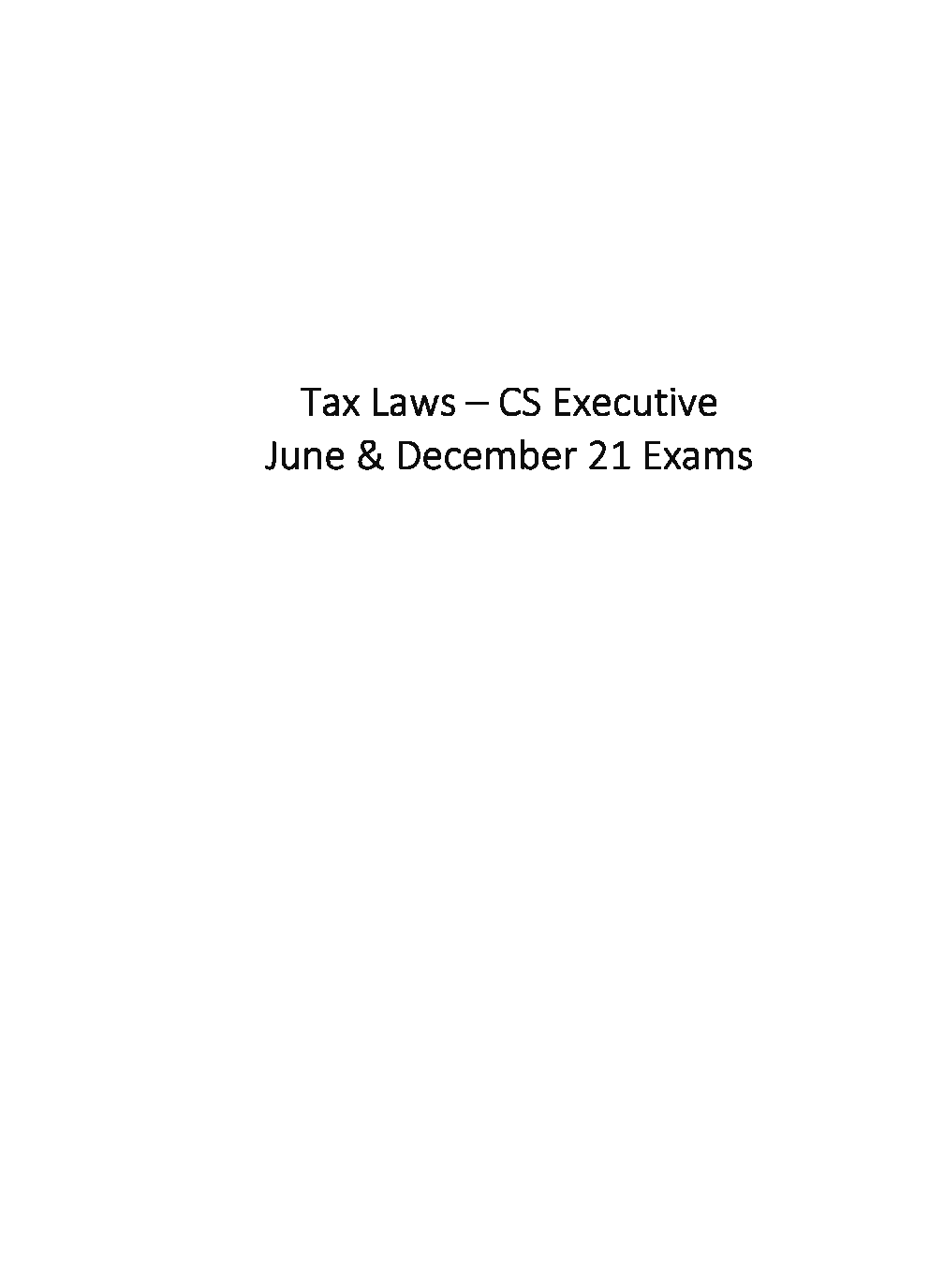 CS Executive MCQs For Tax Law - Page 2