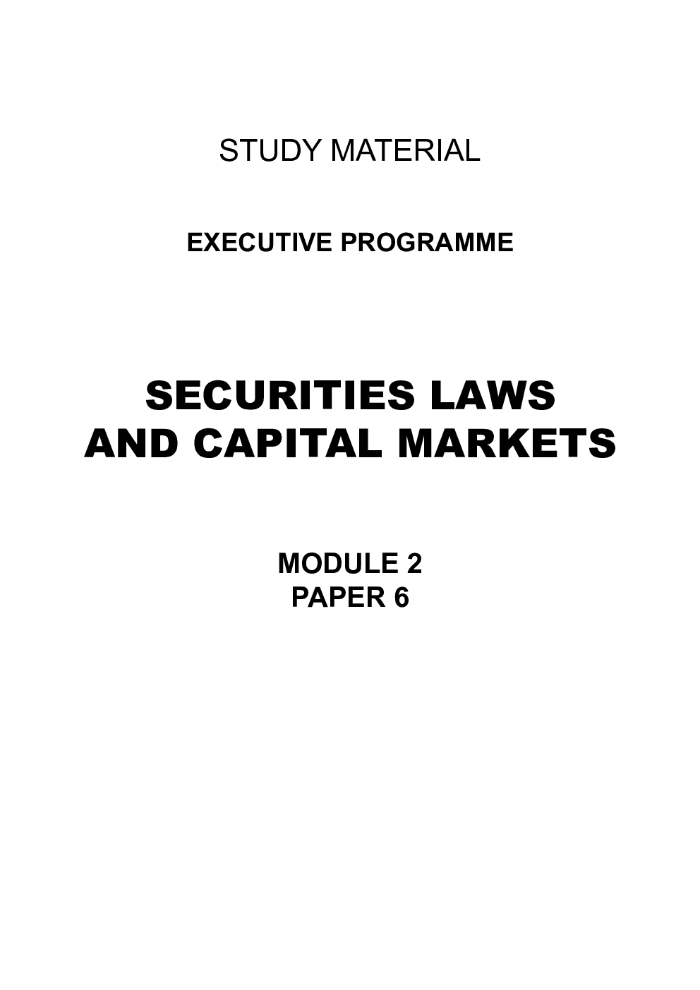CS Executive Paper-6 Study Material For Securities Laws And Cpital Markets - Page 2